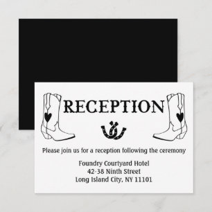 Convites Botas de Cowboy Recepção Ocidental Casamento Count