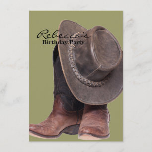 Convites botas de cowboy rodeo country rústico ocidental