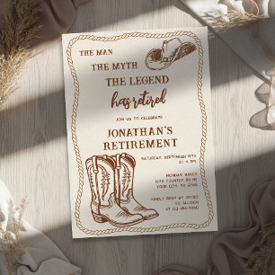 Convites Botas de Cowboy Rústico Ocidental Moderno Aposenta