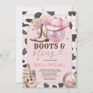 Convites Botas e Brilho Aniversário Vaqueira Western