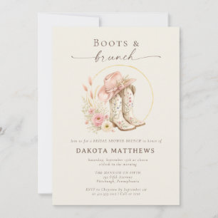 Convites Botas e Brunch Western Floral Chá de Noiva