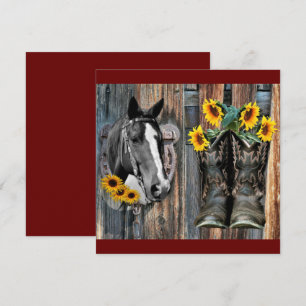 Convites Botas ocidentais rústicas de cowboy de cavalo Gira