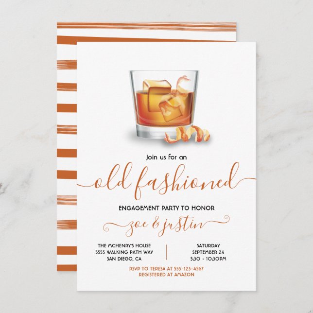 Convites Bourbon Old Fashiated Party (Frente/Verso)