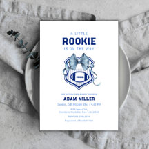 Bow Crest Rookie Football Sport Baby Shower 
