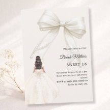 Bow ivory dress cream luxury Sweet 16