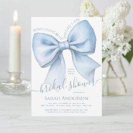 Convites Bow Something Blue Before I Do Chic Bridal Shower