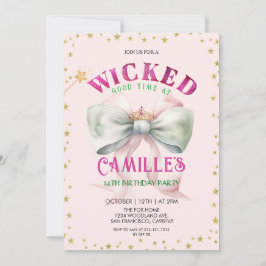 Convites Bow Witches magical Birthday Party  Invitation