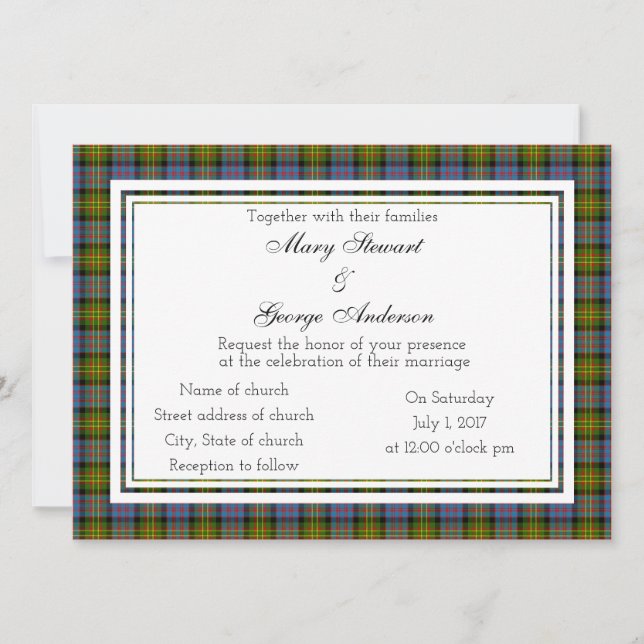 Convites Bowie Scottish Wedding Invitation (Frente)