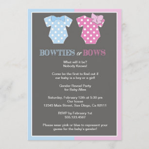 Convites Bowties ou o género dos arcos revelam Invitaition