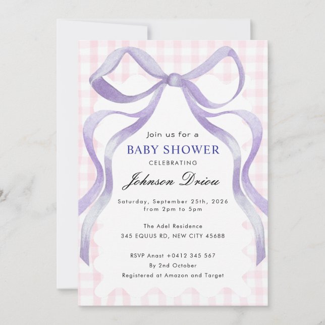 Convites Boy Baby Shower  (Frente)