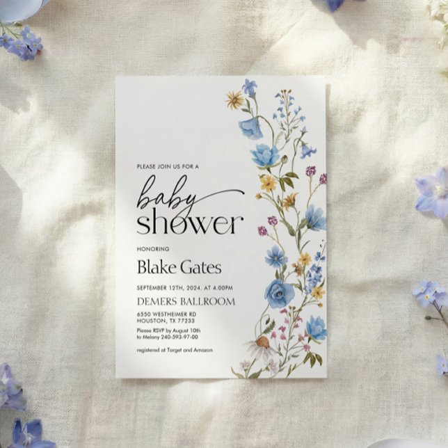 Convites Boy Baby Shower Invitation  (Criador carregado)