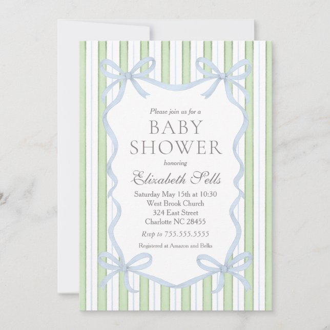 Convites Boy Baby Shower Invitation, Boy baby shower (Frente)