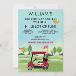 Convites Boy Golf Theme 3rd Birthday Par-Tee