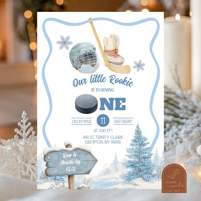 Convites Boy Hockey Birthday Invitation (Criador carregado)