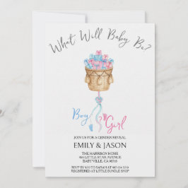 Convites Boy Or Girl Blue Or Pink Gender Reveal Invitation
