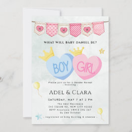 Convites Boy or Girl Gender Reveal Invitation