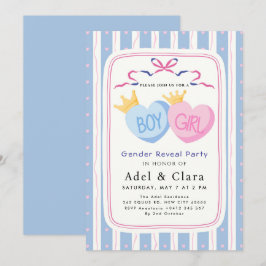 Convites Boy or Girl Gender Reveal Invitation