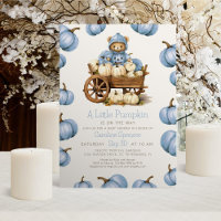 Boy Pumpkin Harvest Autumn Chá de fraldas