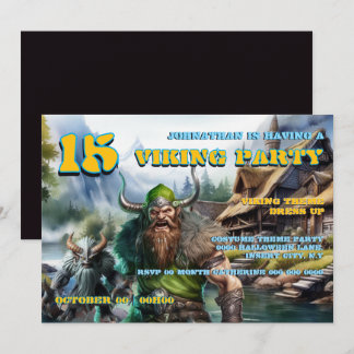 Convites Boys Birthday Invitation 8–16 | Viking Warrior