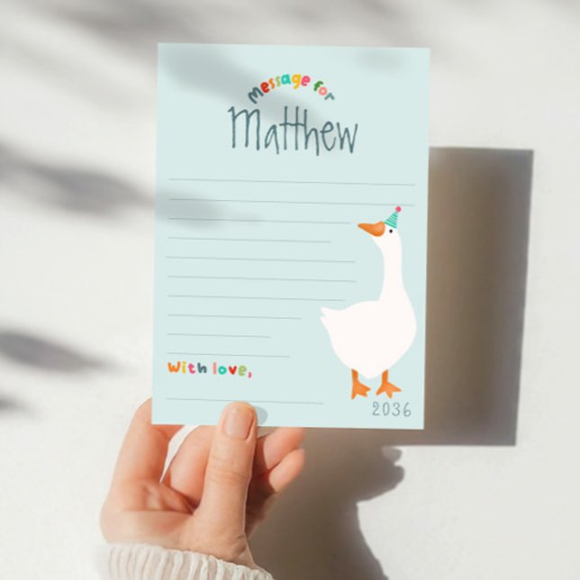 Convites Boys Blue Goose First Birthday Time Capules (Criador carregado)