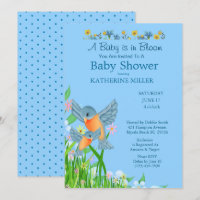Boys Bluebird Chá de fraldas de flores silvestres