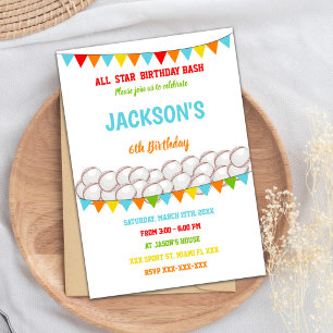 Convites Boys Editable Sports Party - Convidam para pequena