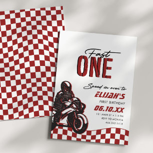 Convites Boys Fast One 1rua Bike Aniversário