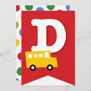 Convites Boys Toys Kid's Festa de aniversário Banner de Bun