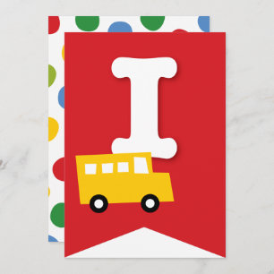 Convites Boys Toys Kid's Festa de aniversário Banner de Bun