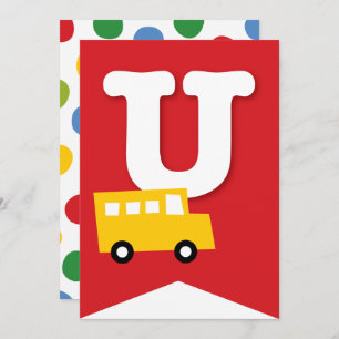 Convites Boys Toys Kid's Festa de aniversário Banner de Bun