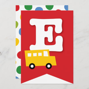 Convites Boys Toys Kid's Festa de aniversário Banner de Bun