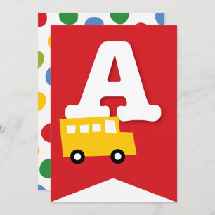 Convites Boys Toys Kid's Festa de aniversário Banner de Bun