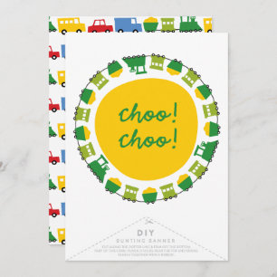 Convites Boys Toys Transport Happy Birthday Party Banner