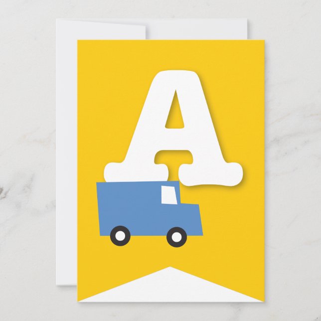 Convites Boys Toys Transport Happy Birthday Party Banner (Frente)