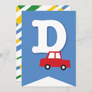 Convites Boys Toys Transport Happy Birthday Party Banner