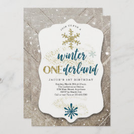 Convites Boys Winter ONEderland Themed First Festa de anive