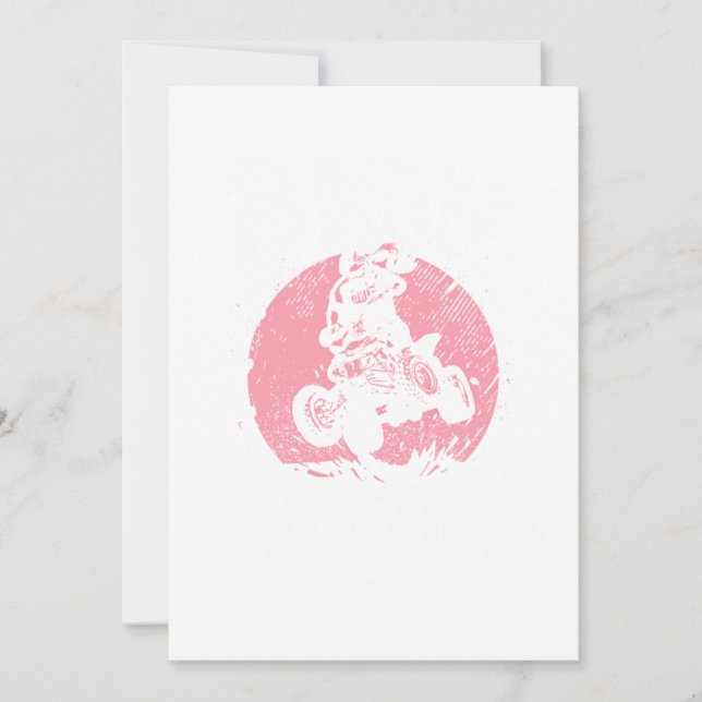 Convites Braap Like a Girl Quad Bike Four Wheeler (Frente)