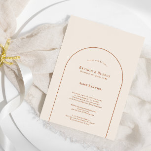 Convites Braço Simples, Ivory Bridal Brunch e Bubble