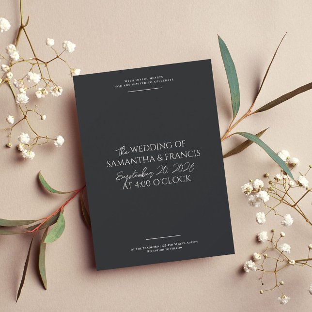 Convites Bradford Modern Photo e Typografia Wedes (Criador carregado)