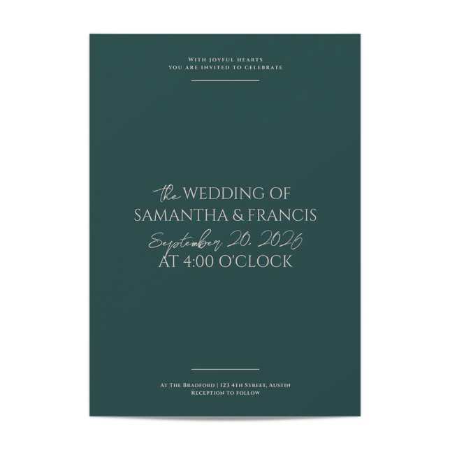 Convites Bradford Modern Photo e Typografia Wedes (Criador carregado)