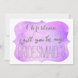 Convites Brâmula de Ponta de Cores d'Água Púrpura