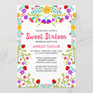 Convites Branca, 16 Brancos, Folk Art Floral