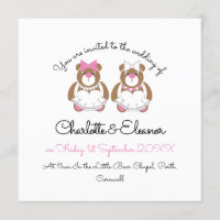 Branca de casamento lésbica de urso