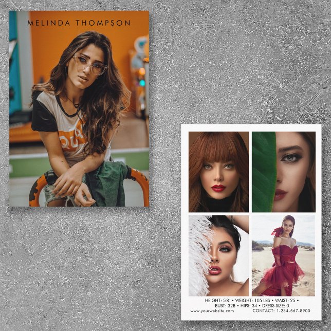 Convites Branca de Foto da Placa Comp Atuante de Modelagem  (Criador carregado)