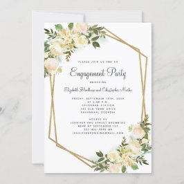 Convites Branca Floral Floral de Casamento de Festa de noiv