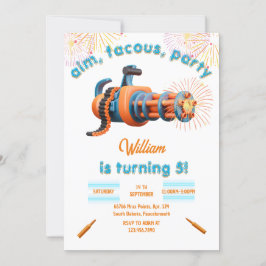 Convites Branca Legal Festa de Nerf, 5 de Arma