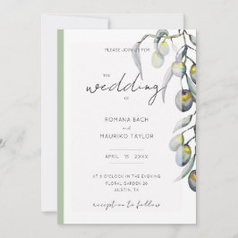 Convites Branch de Oliveiras Mágicas, pintado à mão