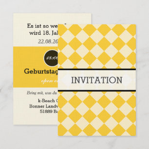 Convites Branco, Amarelo, preto