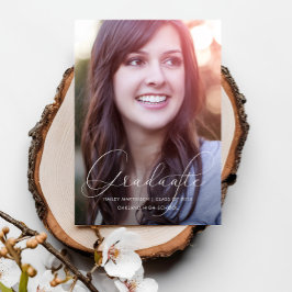 Convites Branco da Festa de formatura de Fotografias de Scr