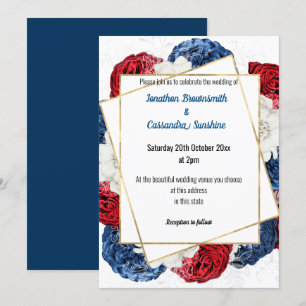 CONVITES BRANCO DE CASAMENTO FLORAL DE CINZAS VERMELHAS SIM